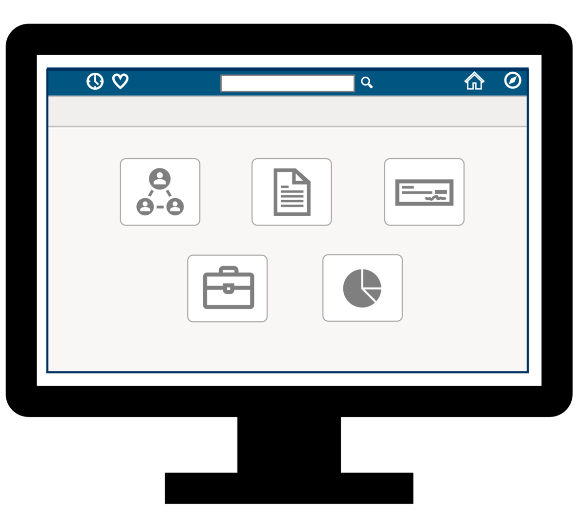 Monitor with UCPath homepage.