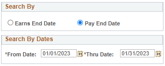 Search by Pay End Date