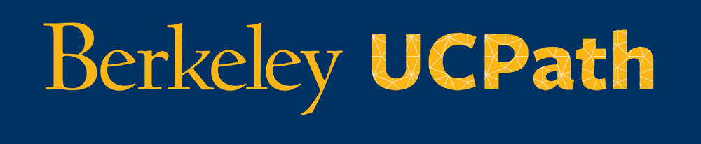 UCPath banner with gold letters on blue background. 
