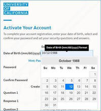 A screenshot of the UCPath login showing a calendar