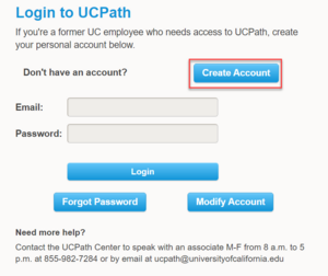 UCPath former employee login page