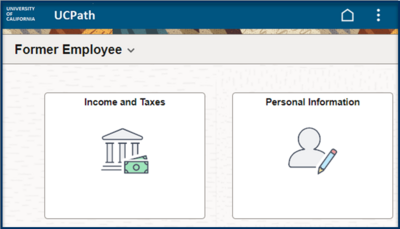 Former Employee portal - can access Income and Taxes and Personal Information.
